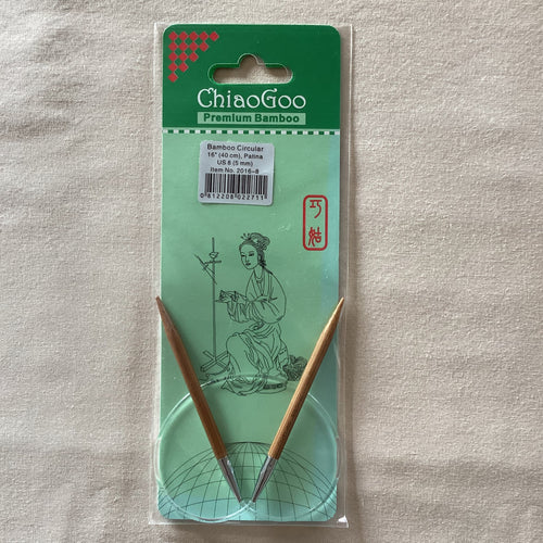 ChiaoGoo Premium Bamboo 16” Circular Needles (Size 2-6)