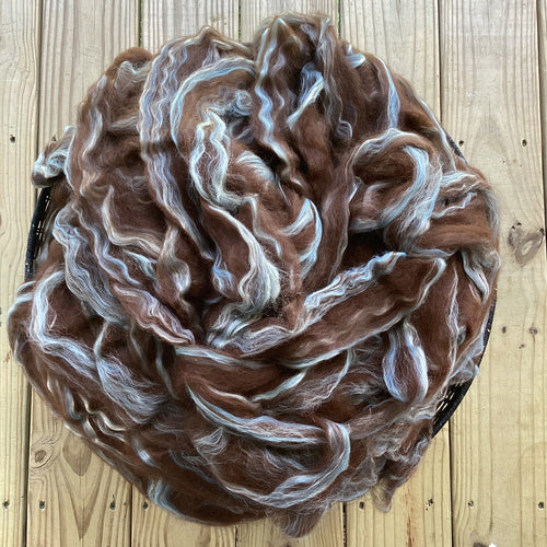 Alpaca, Merino, Silk blend roving - 4 ounces