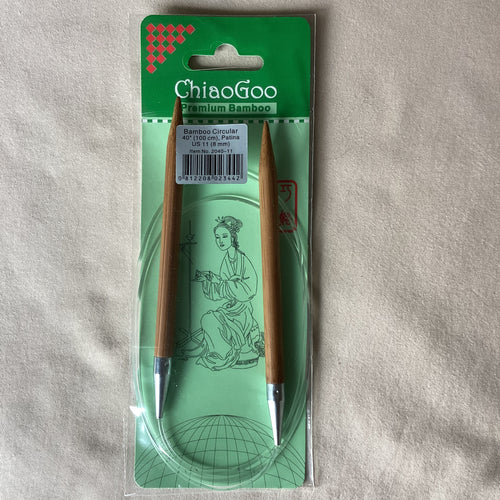 ChiaoGoo Premium Bamboo 40” Circular Needles (Size 11)