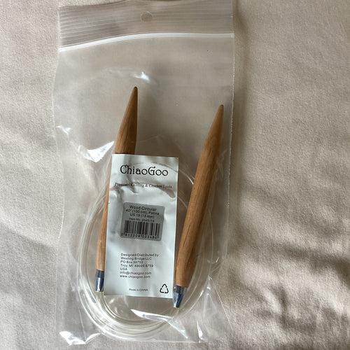 ChiaoGoo Premium Bamboo 40” Circular Needles (Size 19)