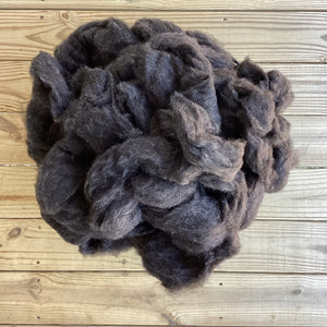 Alpaca/Wool Roving - Black & Charcoal Gray, 1 pound