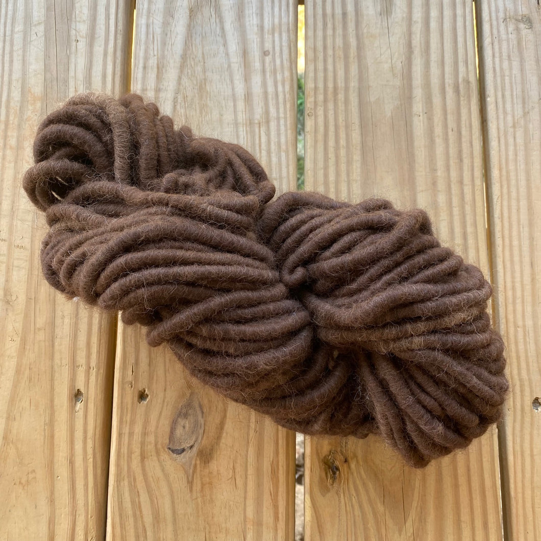 Dark Brown Core Spun Alpaca Rug Yarn