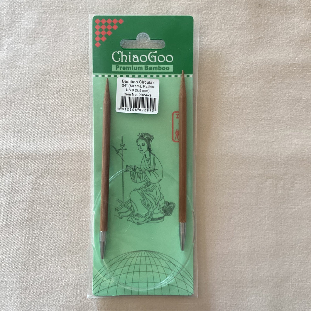 ChiaoGoo Premium Bamboo 24” Circular Needles (Size 4, 5, 6)