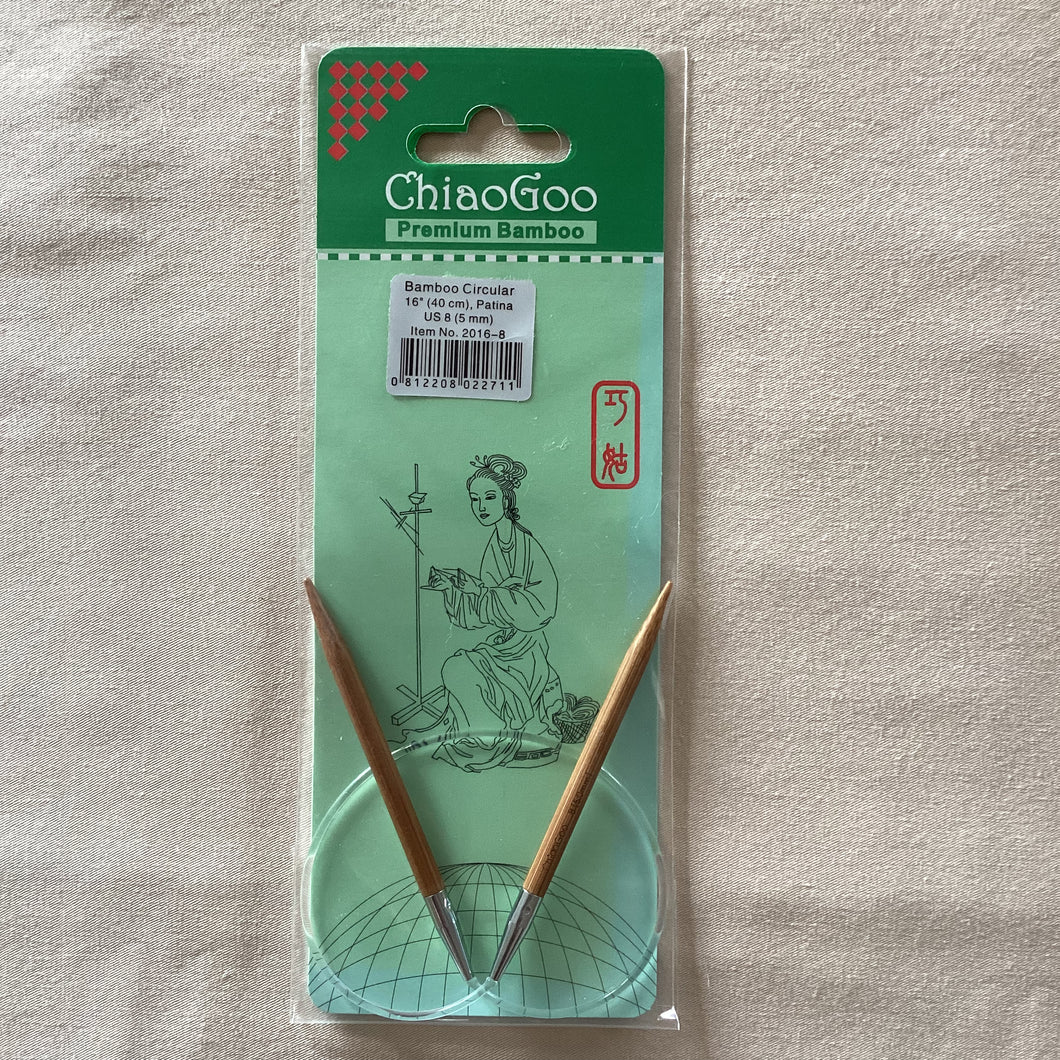 ChiaoGoo Premium Bamboo 16” Circular Needles (Size 7-15)